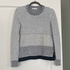 Madewell Gray and Black Textured knit Women's Sweater